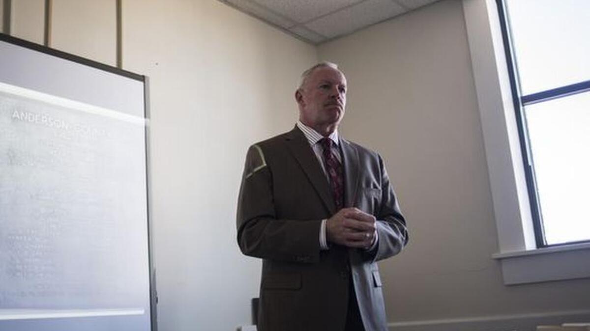 Capt. Garry Bryant, former director of the Anderson County Detention Center, meets with the Anderson County Council's public safety committee to discuss the need for a new jail on Friday, February 17, 2017 in Anderson.