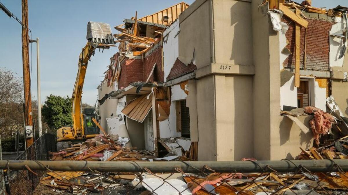 The former Jeff Price Tennis, Ski and Skate business on Devine street is being torn down to make way for the Shandon Baptist Church Student center near Five Points.