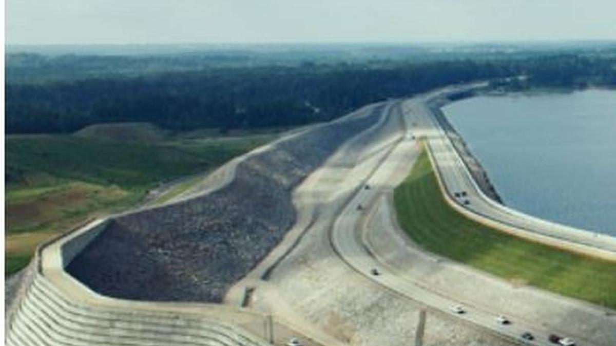 
The dam at the eastern edge of 47,500-acre Lake Murray
