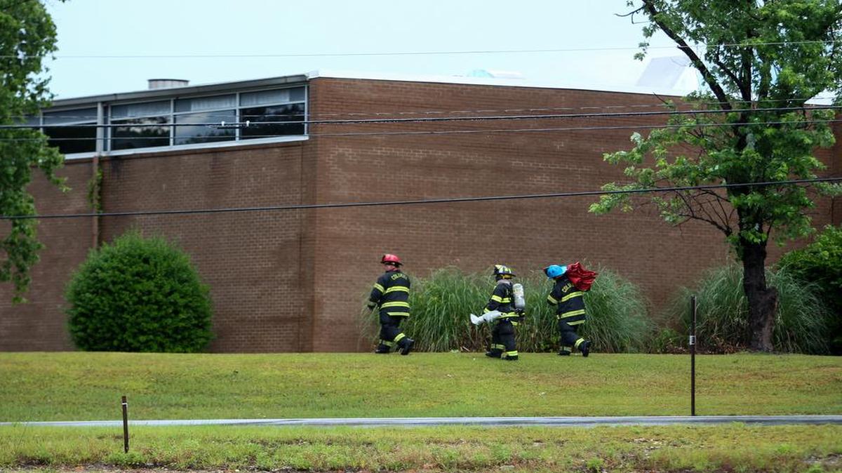 
Columbia fire personnel respond to a collapsed structure and a gas leak at Thermal Engineering in Lower Richland Monday.
