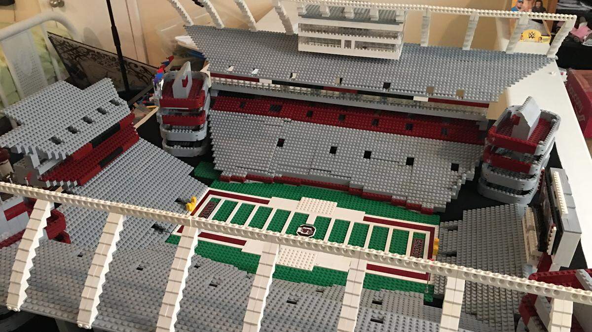 A LEGO replica of Williams-Brice Stadium built by a USC alumnus and his son will be on display in Columbia, SC, for two days next month at the BrickUniverse LEGO Convention.