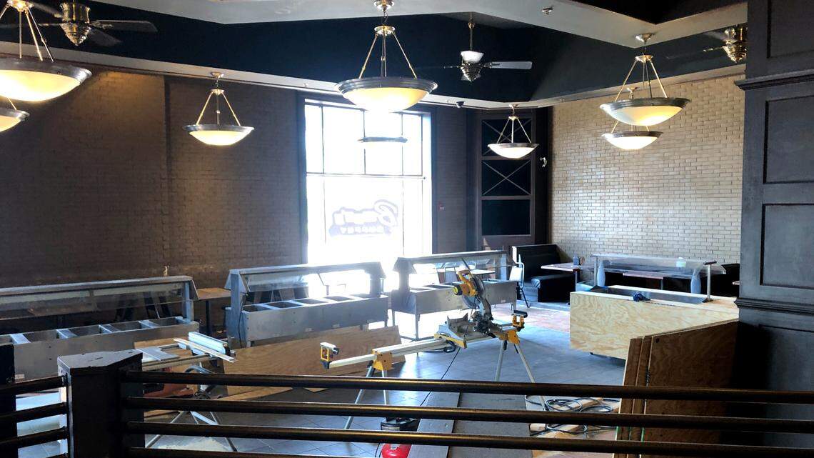 Progress is being made to open B Mac’s at Columbiana Station on June 25, 2023.