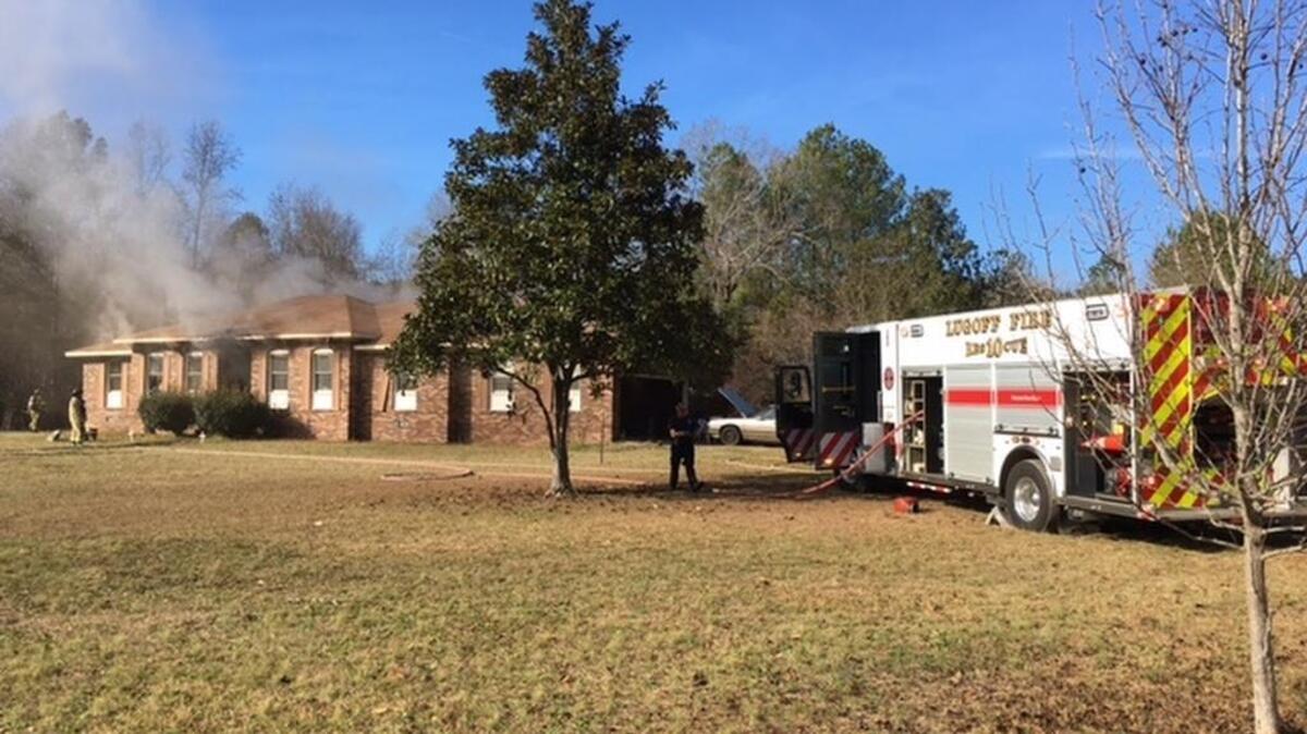 Wednesday, December 21, 2016 fire displaces two residents of this home on Hornsby Circle in Lugoff. One resident sustained cuts to an arm.
