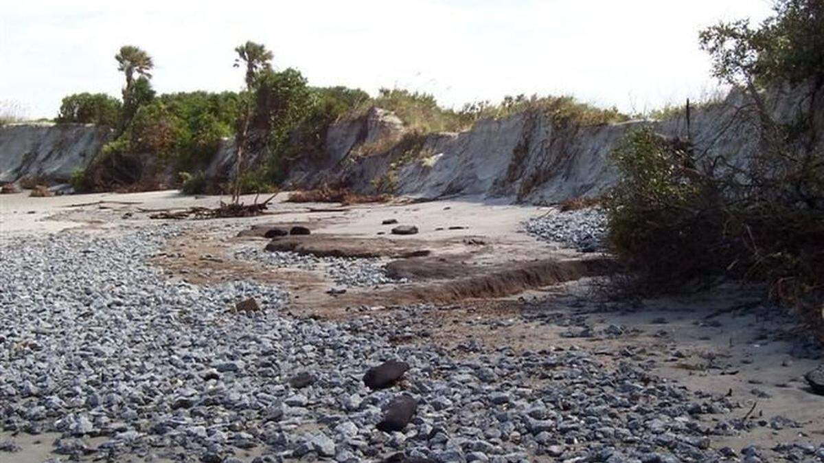 Erosion problems are found at the north end of Folly Beach.