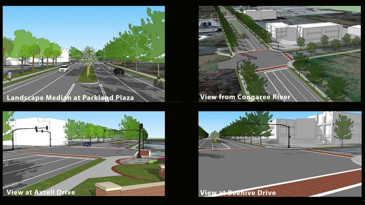 Landscaped medians are part of the new look that Cayce officials want for Knox Abbott Drive.