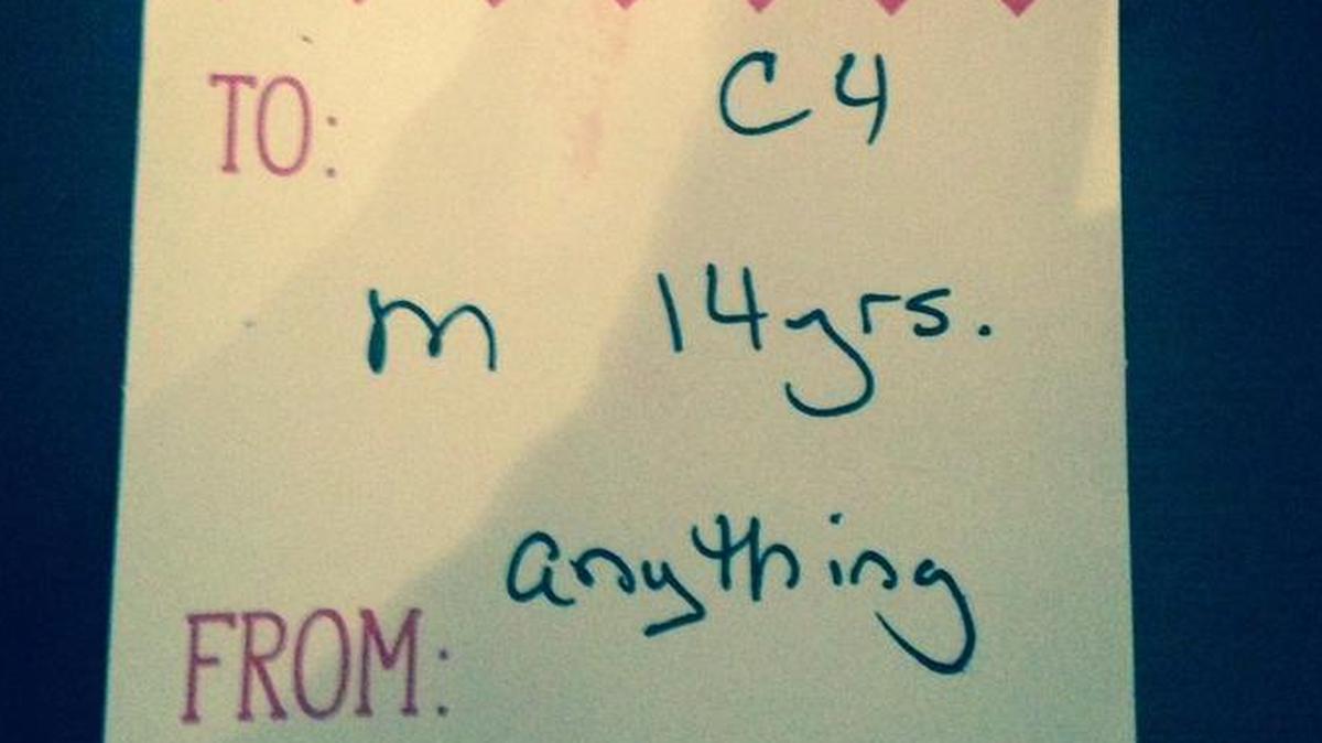 This simple tag brought perspective to our blessings and the true meaning of Christmas.