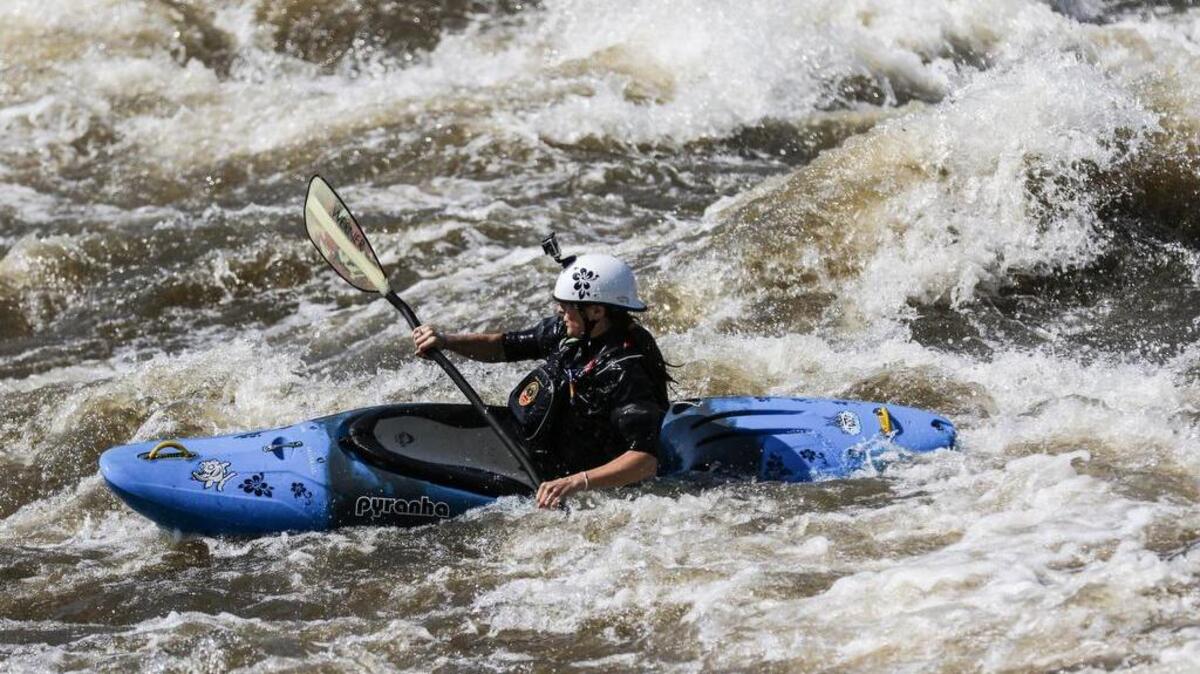 
A kayaker makes his way down the popular Saluda River in May during a fundraising trip for Canoing for Kids. 
