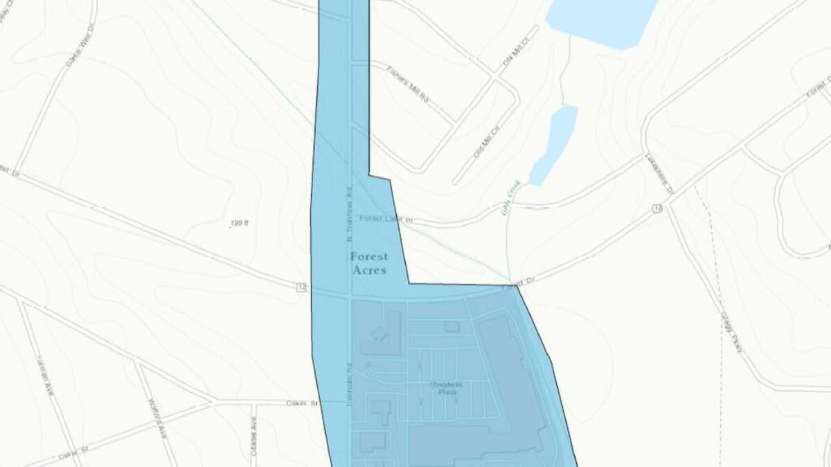 Affected water customers in blue area of map (Full map PDF attached to this story)