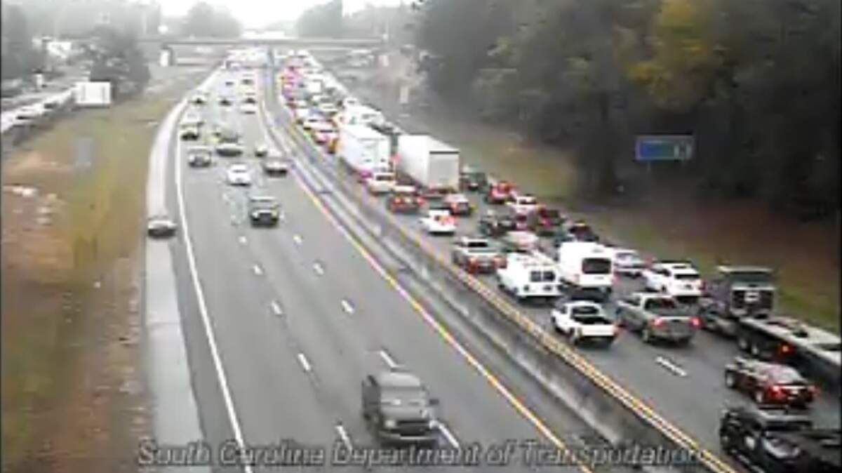 A crash Monday morning has blocked eastbound traffic on I-26 near mile marker 11, according to the S.C. Highway Patrol.
