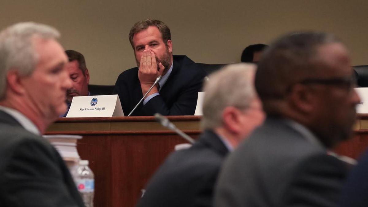 FILE: SC House's VC Summer committee member Rep. Kirkman Finlay, Jr., listens to SCANA executives explain what happened with the nuclear project. 9/15/17