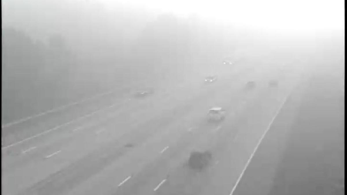 Smoke from a brush fire is causing traffic delays on I-20 in Richland County Monday morning.