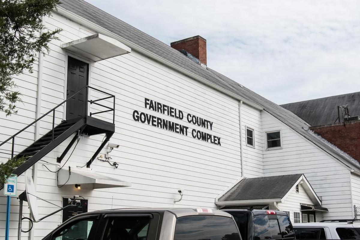 The Fairfield County Government Complex building in Winnsboro, South Carolina.