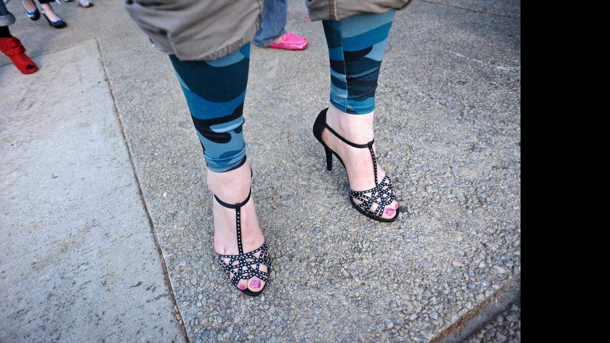 
Fancy footware on display at the fifth annual Walk a Mile in Her Shoes event, a fundraiser to benefit Sexual Trauma Services of the Midlands.
