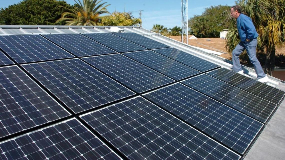 Legislation that would require Duke Energy to cut greenhouse gas emissions is moving quickly in the NC General Assembly. Solar panels, like the one shown here, would be part of the utility’s plan to shift away from coal-fired power.