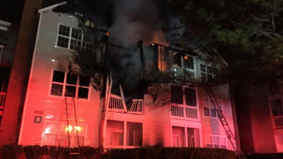 Fire at Paces Run Apartments in Richland County.