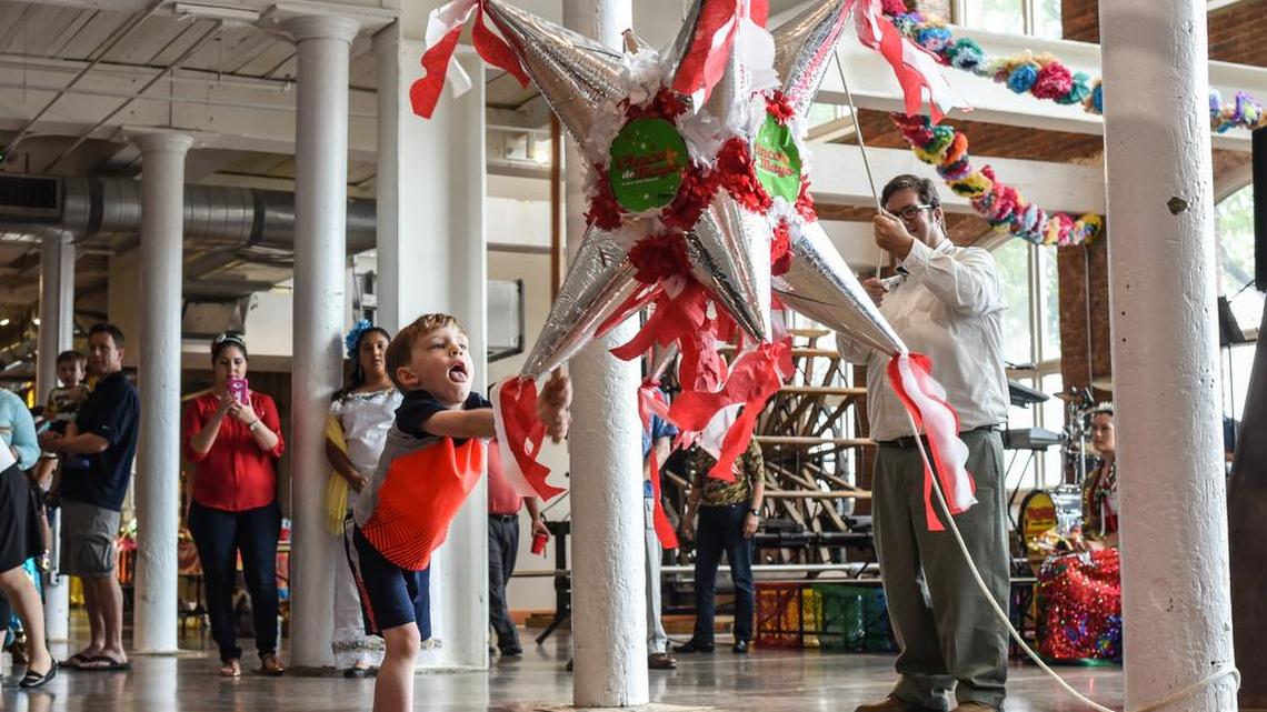 Many kids and a few adults tried their luck on the “Unbreakable Pinata” during the S.C. State Museum's Cinco de Mayo event.