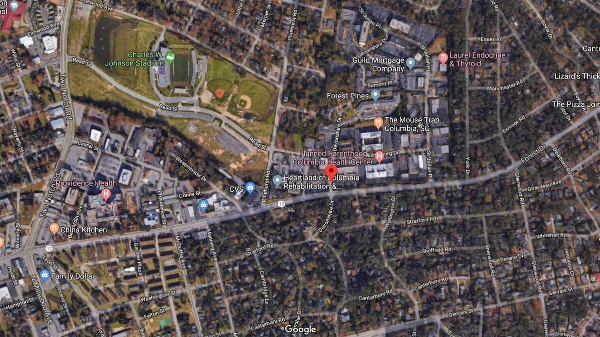 A cut gas line has closed part of Forest Drive.