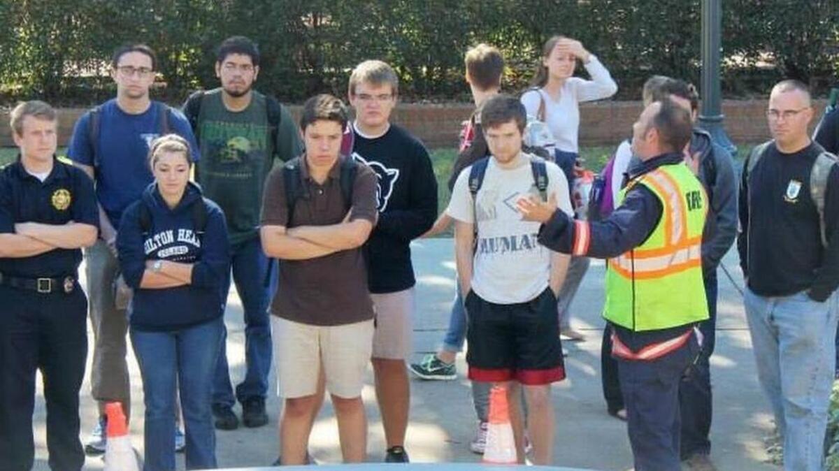 The search continues for a former firefighter who went missing from his boat in Lake Murray last week. In this October, 2013, photograph from the Columbia Fire Department, then-Rescue 1 Engineer Durham DeLaura talks with USC students about tools used during vehicle extrication demo at the Russell House.