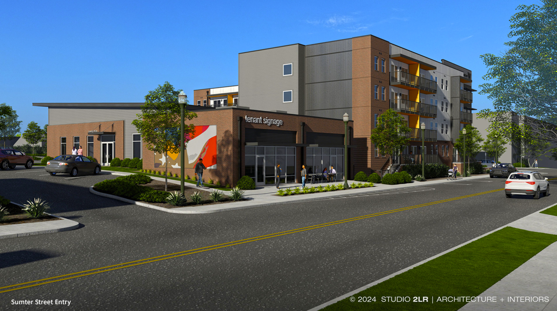 A rendering of The Woodley Apartments planned for North Main Street.