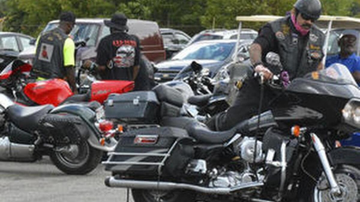 
A scene from the 38th annual National Biker’s Roundup on Thursday at the Darlington Dragway.
