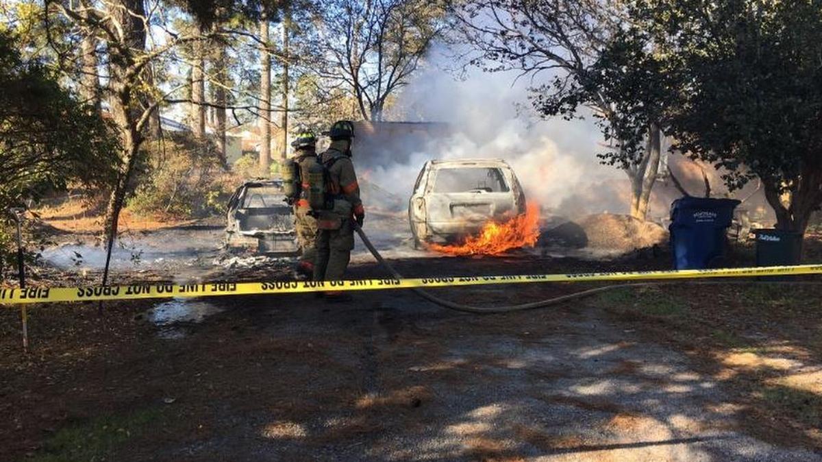 A house caught fire in the 100 block of Dickert Drive on Saturday morning.