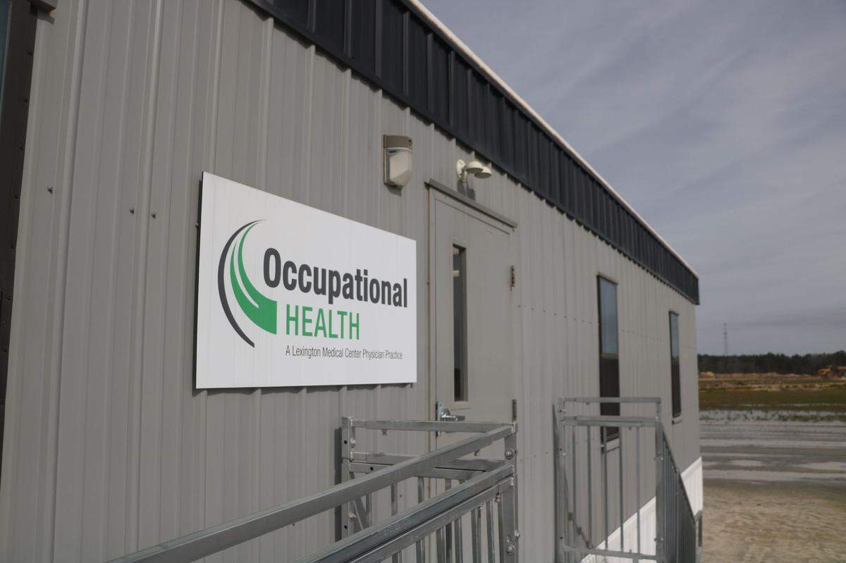 Lexington Medical Center will operate out of a trailer on Scout Motors’ 1,100-acre site in Blythewood, S.C. Feb. 18, 2024