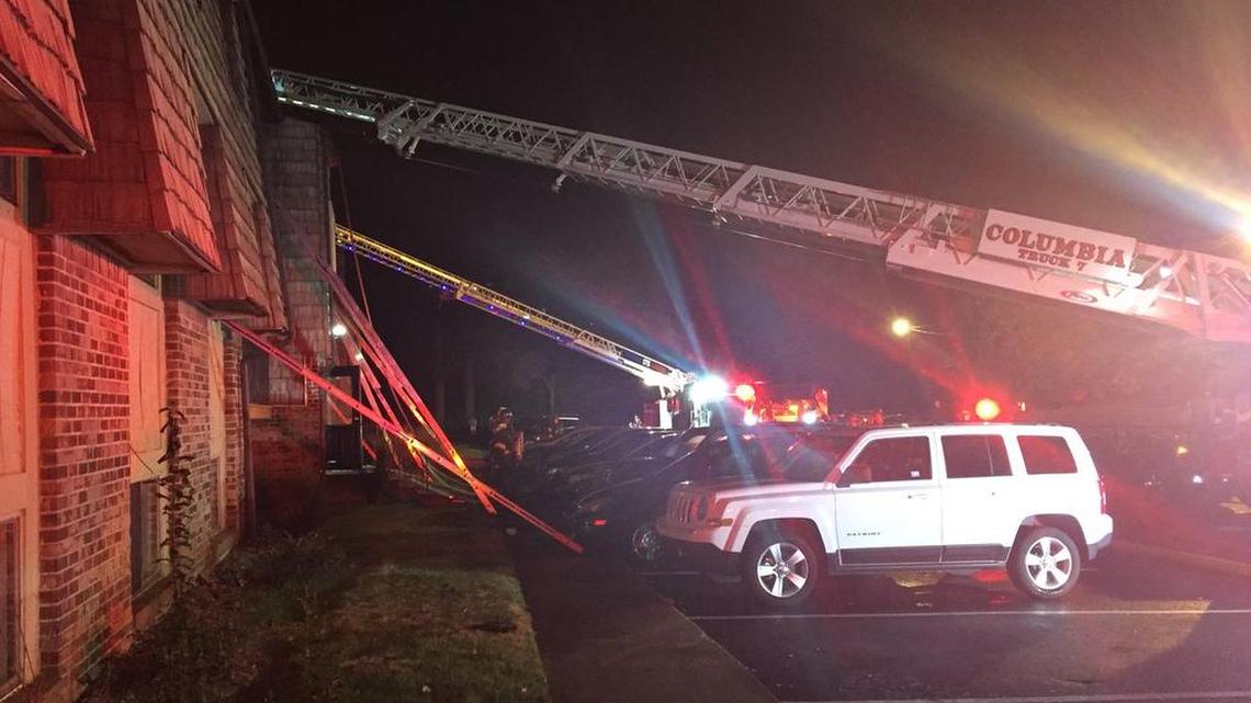 A fire Saturday night damaged 12 units at Briargate Condominimums off Broad River Road in Columbia.