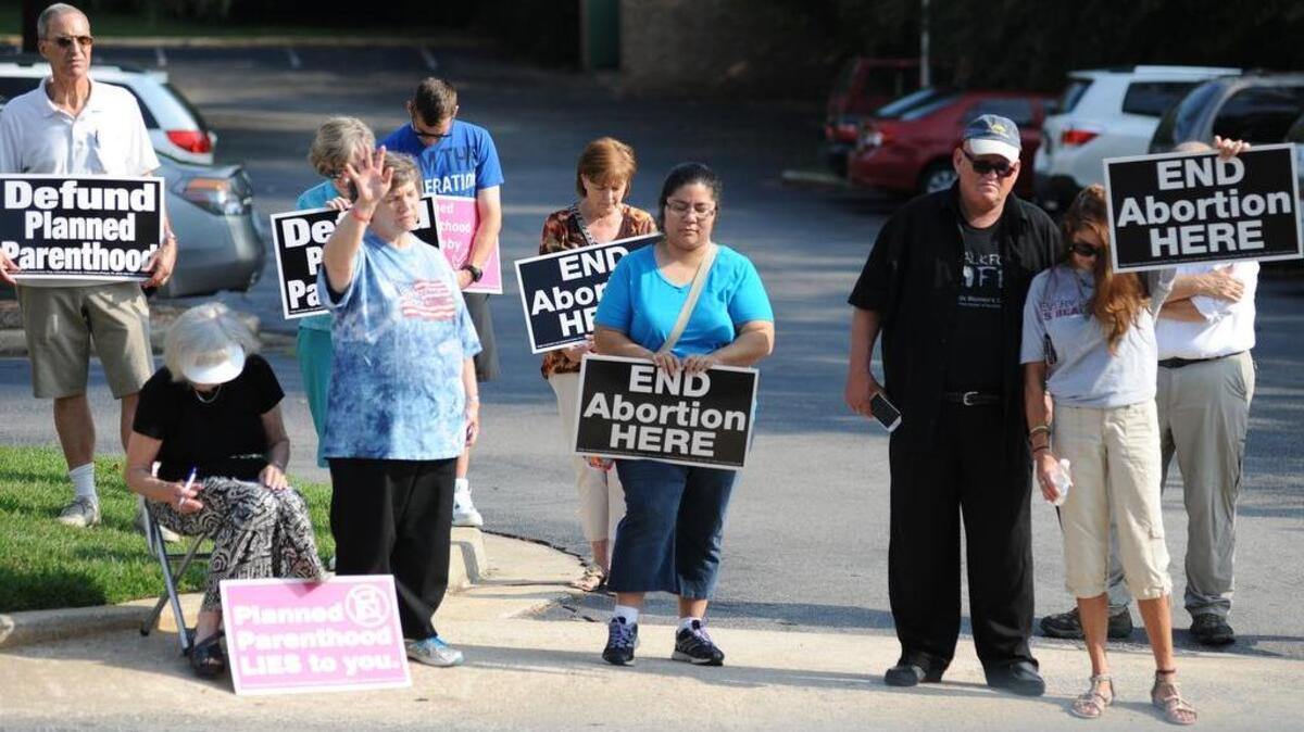 Protesters have previously called for the defunding of Planned Parenthood. File photo.