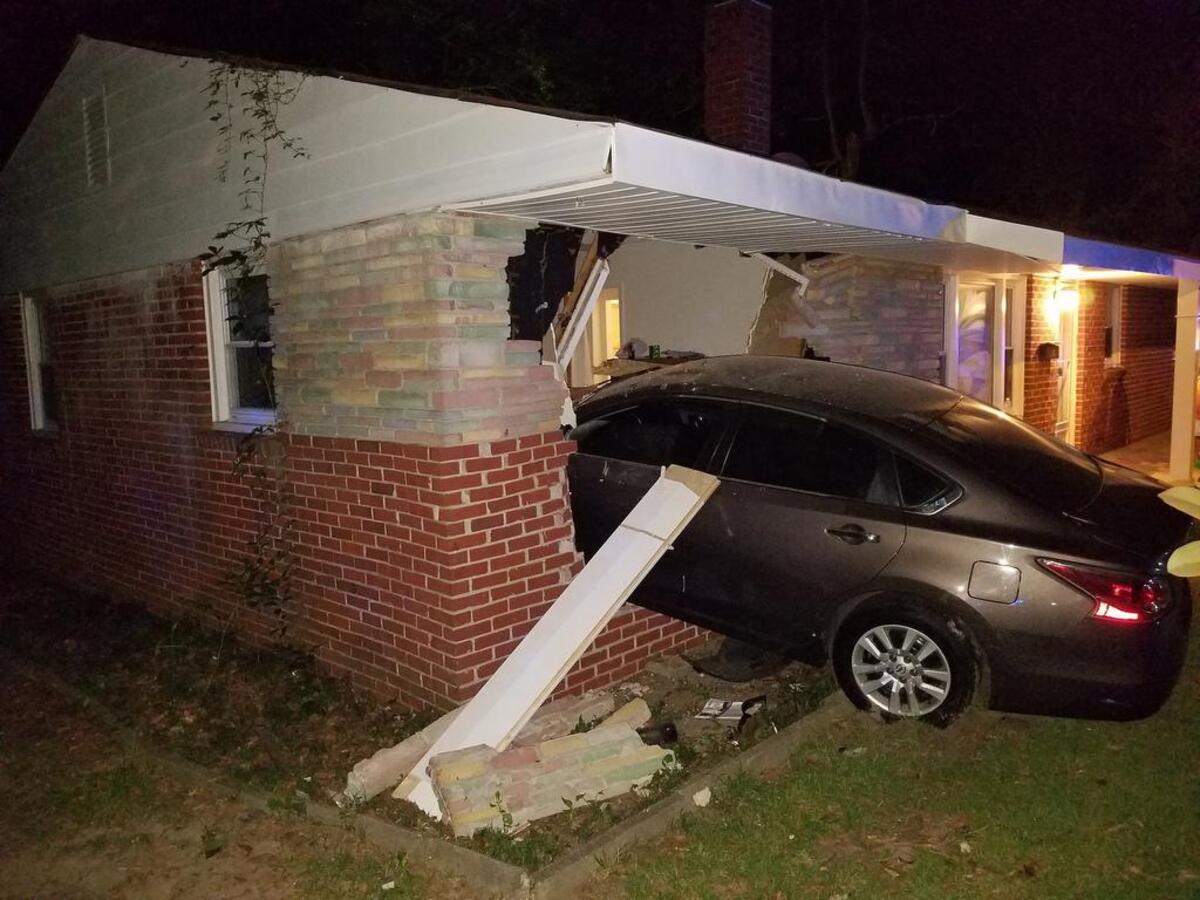 Car crashed into a house on the 400 block of Duke Avenue on August 24, 2017.