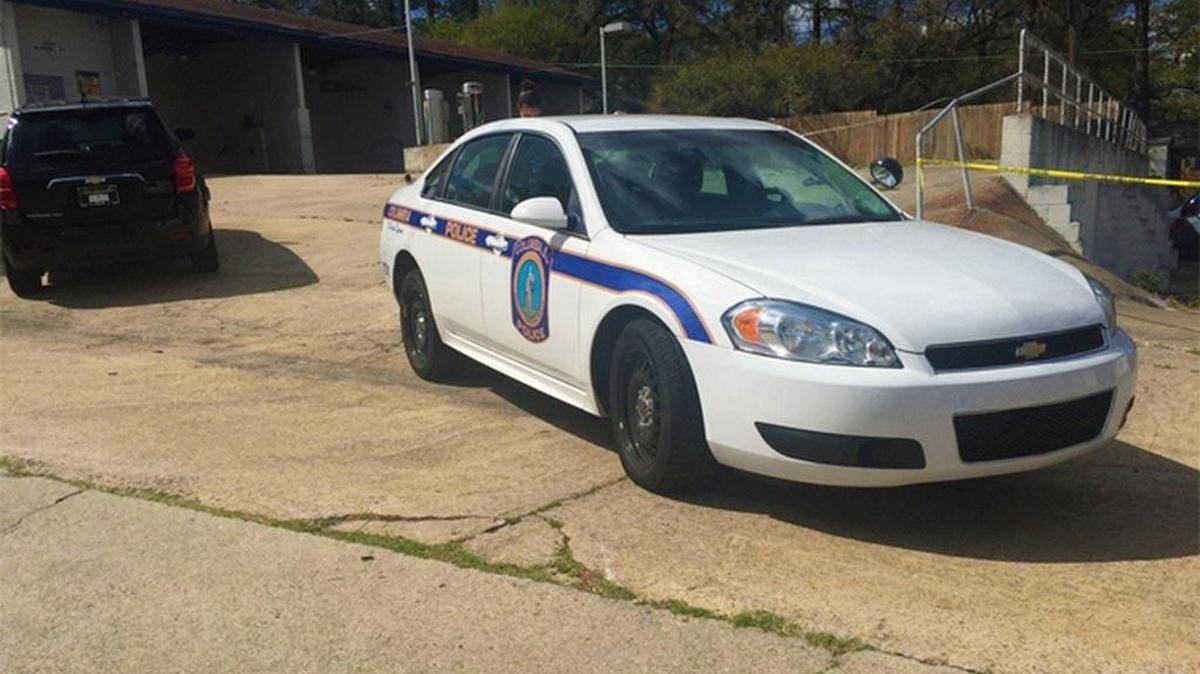 Columbia Police car parked at the scene where a body was found Friday, March 31, 2017.