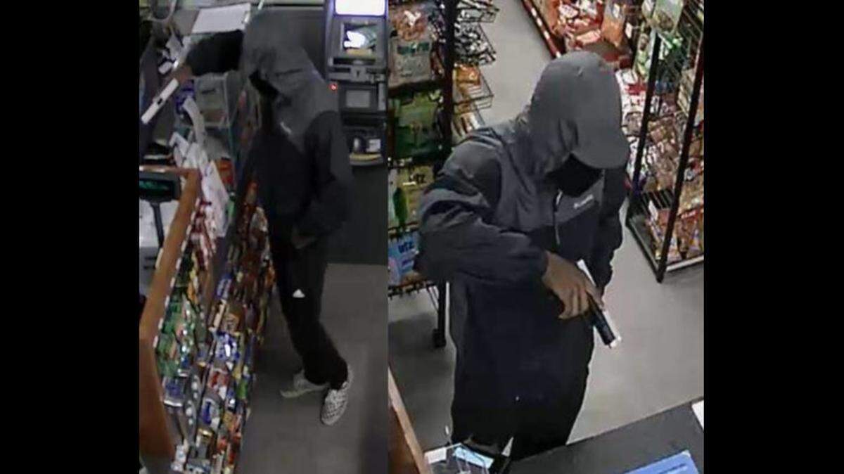 Police are looking for a man who robbed a Clemson convenience store at gunpoint early Monday.