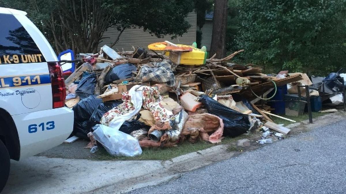 Debris from the Williams family home in Coldstream.