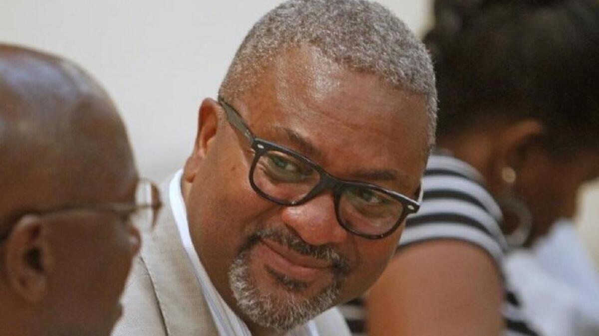 Kelvin Washington at community meeting on July 7, 2014.