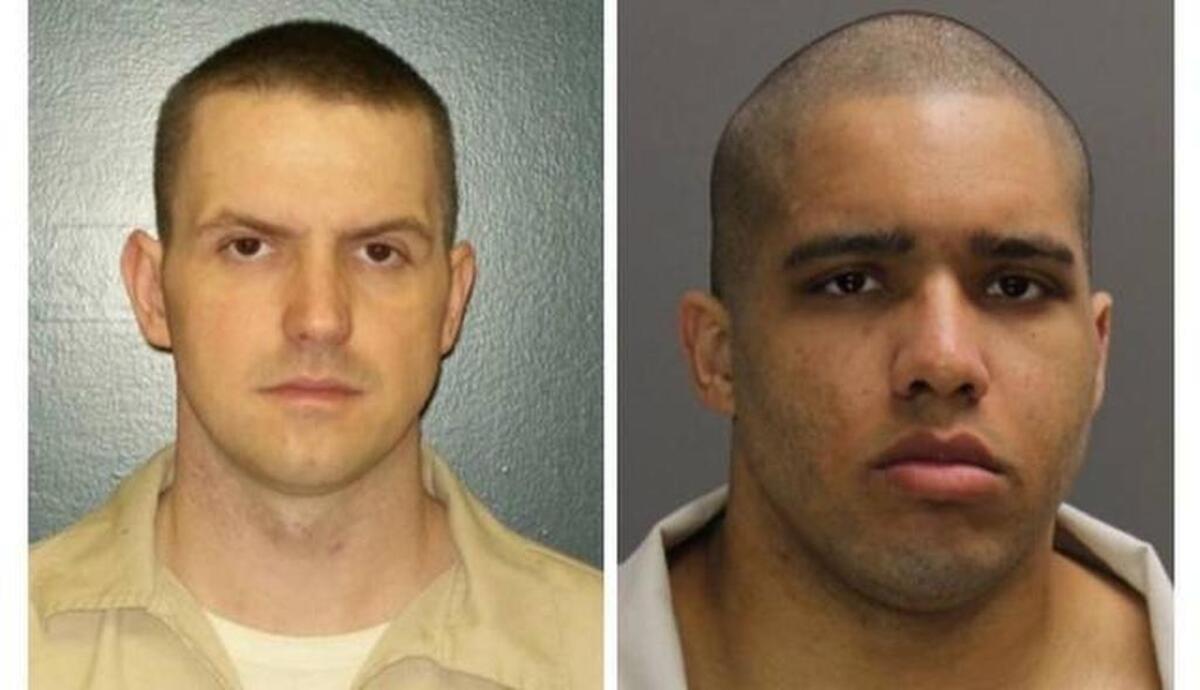 Accused killers, Denver Jordan Simmons, left, and Jacob Theophilus Philip