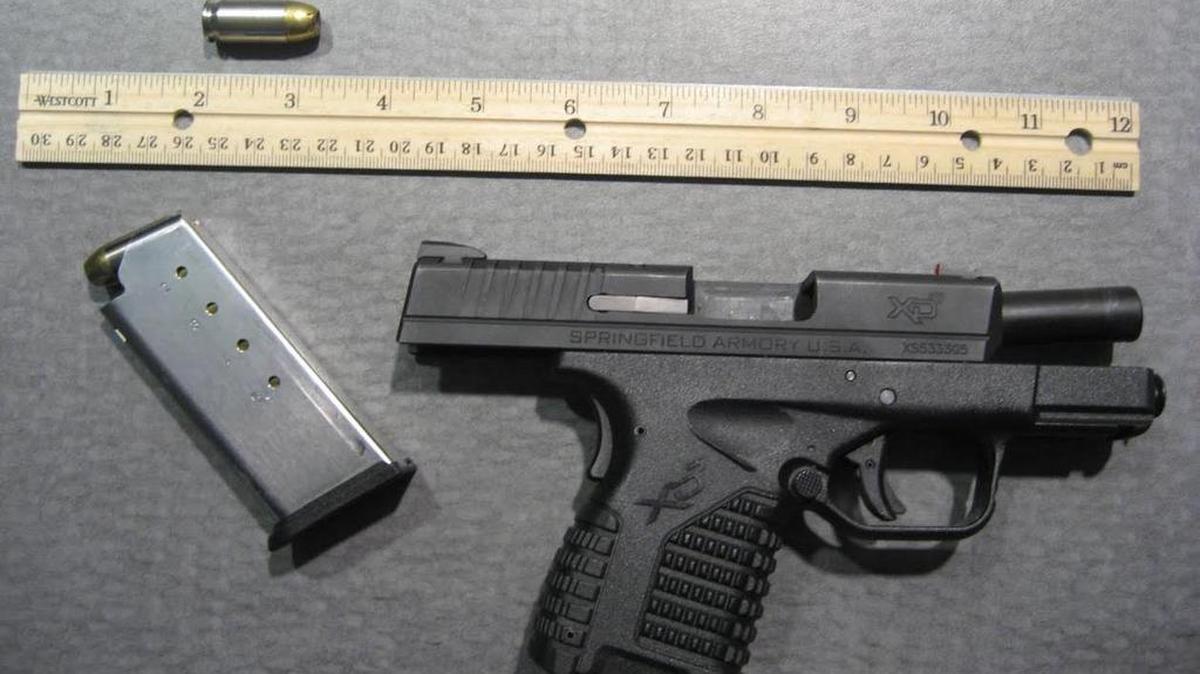 TSA officials discovered this .45 caliber handgun in a passenger’s carry-on bag at Columbia Metropolitan Airport Thursday afternoon.