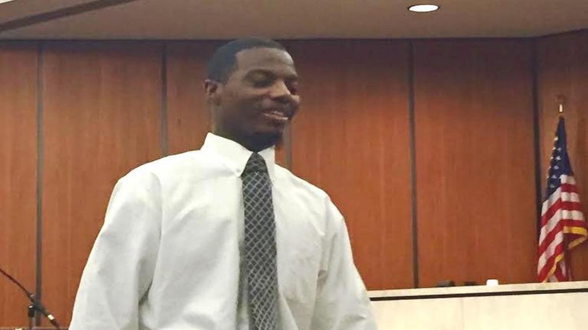 
Michael Juan Smith in court Wednesday. He is charged in the shooting of a USC student in Five Points in 2013.

