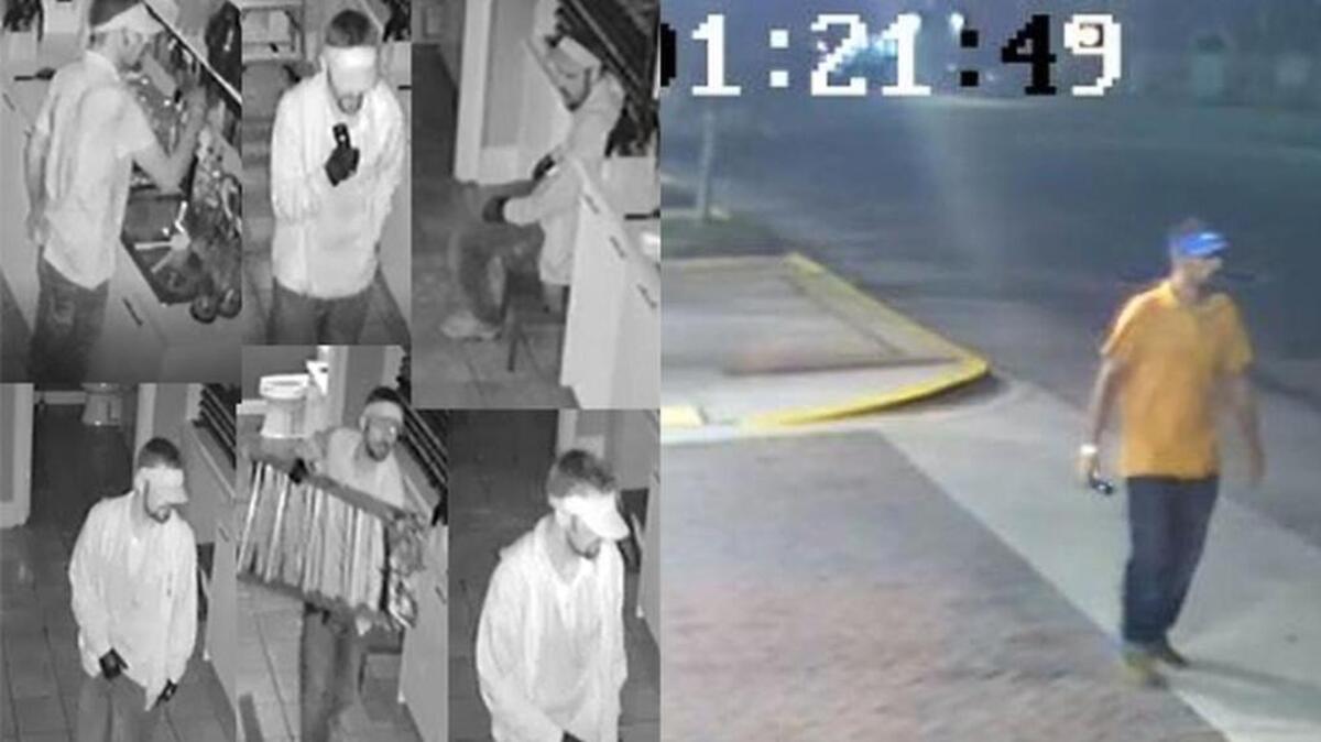 Surveillance photos of break-in at Metropolis Salon and Dry Bar on July 7th.