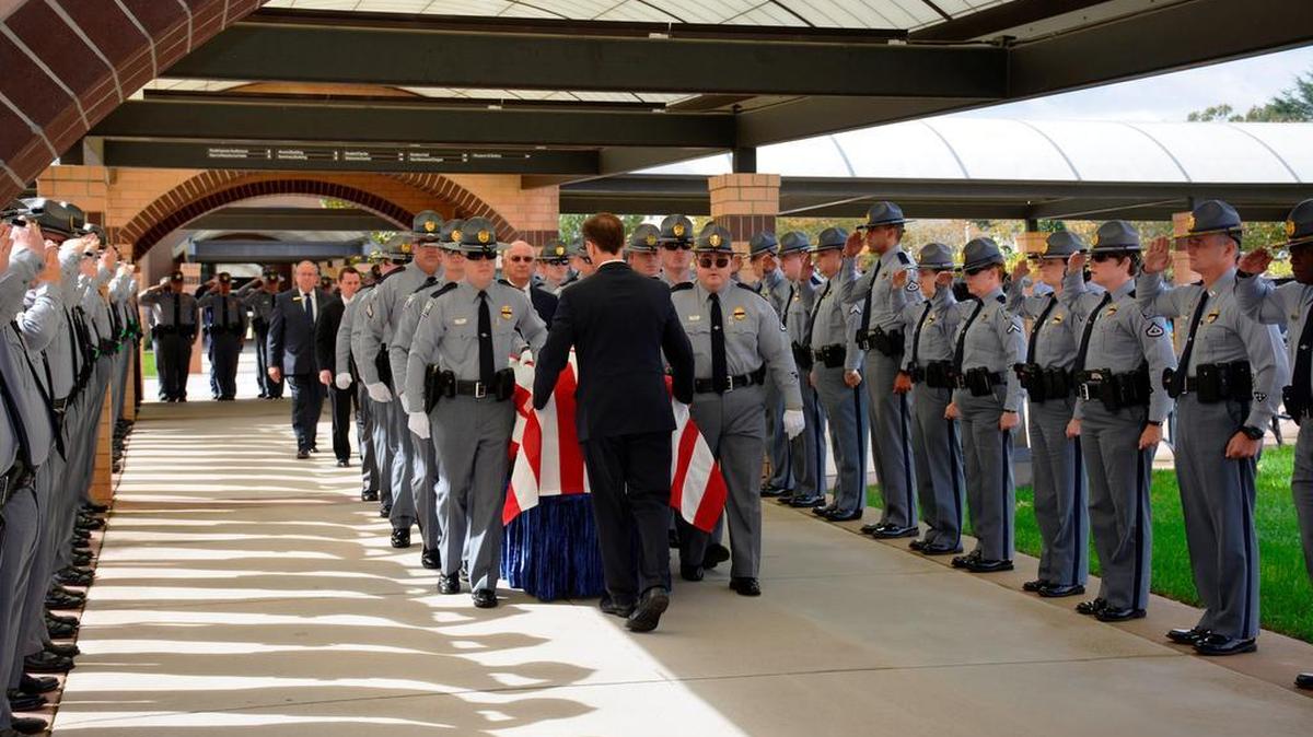 The funeral of SC trooper Daniel K. Rebman.