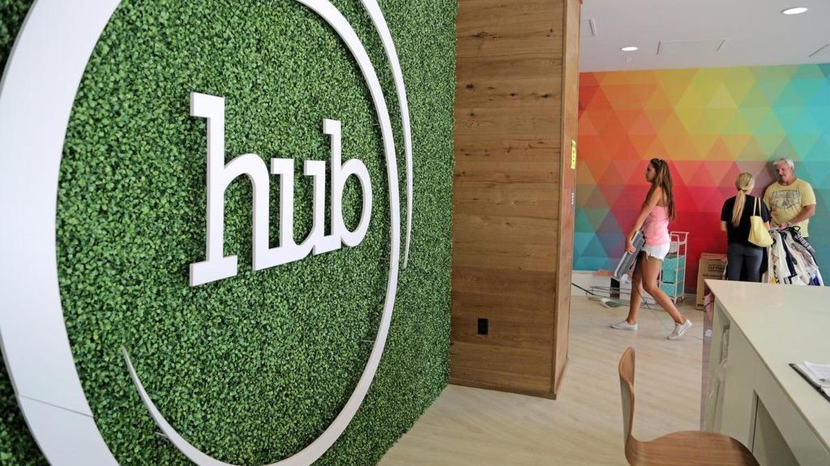 The Hub student-living apartment complex on Main Street in Columbia.