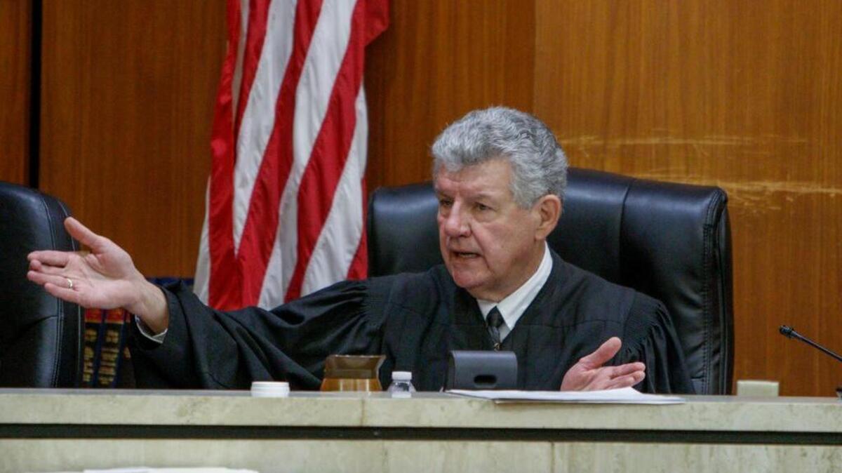Judge Knox McMahon talks with the jurors during the 2016 trial of Nathan Martinez on charges including two home invasions, four kidnappings, two burglaries, a robbery, three sexual assaults and weapons violations.