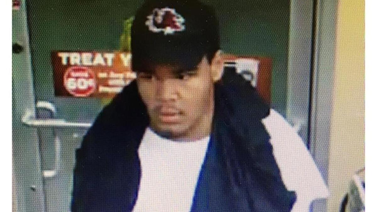 Surveillance photo of suspected armed robber of Circle K on Augusta Road in West Columbia, September 12, 2017
