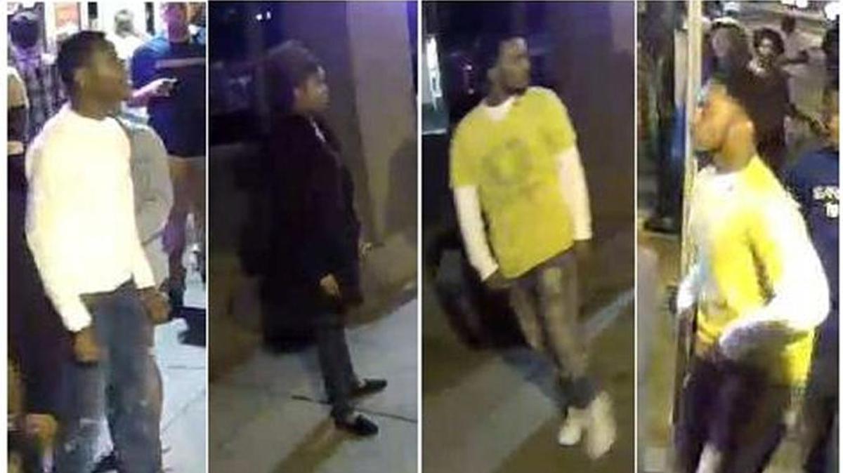 Surveillance photos of three persons-of-interest in April 3 hit-and-run in 5 Points.