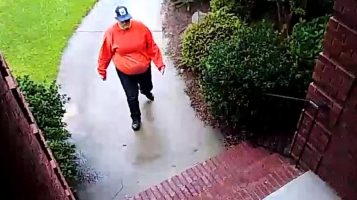 Screen shot of home surveillance video on Highgrove Circle.