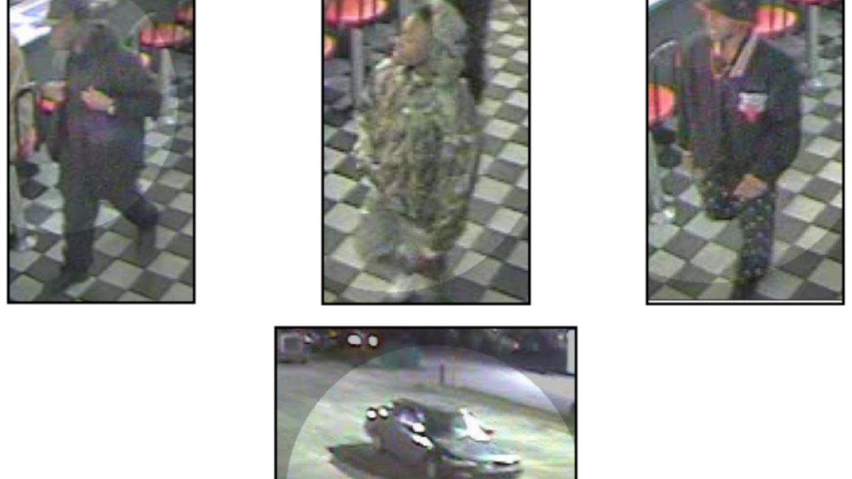 Surveillance photos of three suspects in armed robberies Jan. 6 in Orangeburg and Calhoun counties.