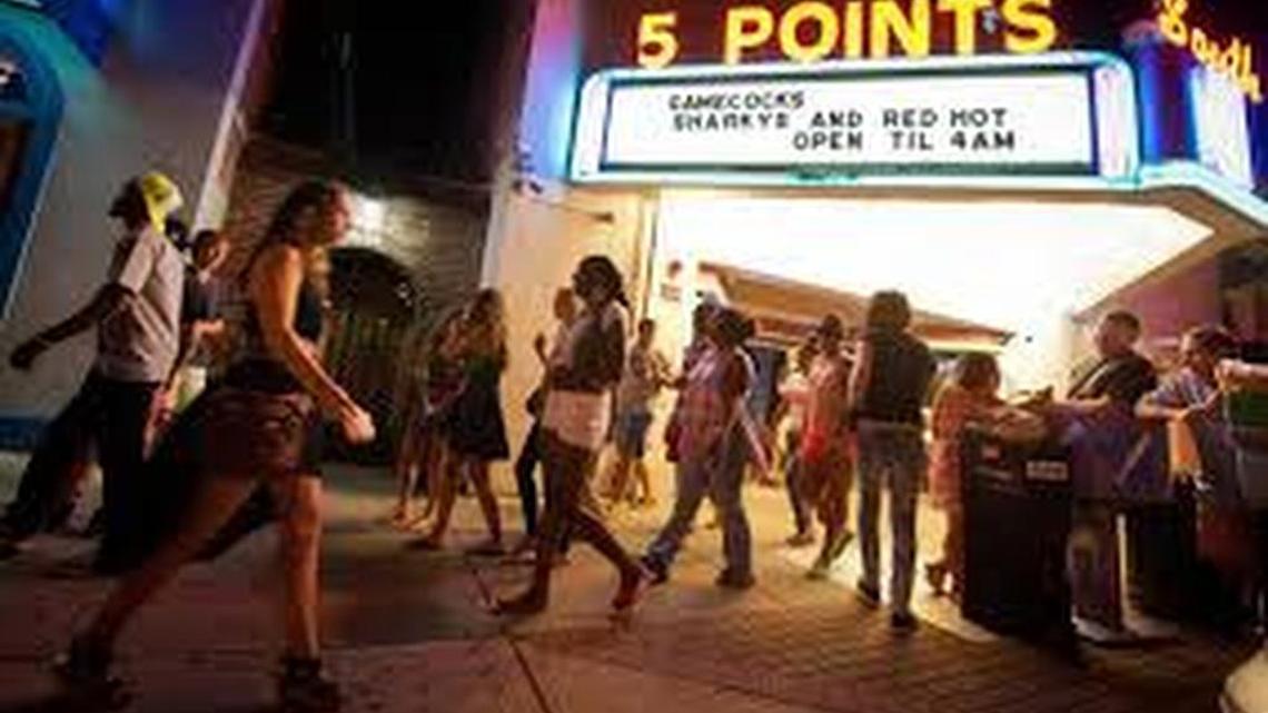 Five Points as the night gets going