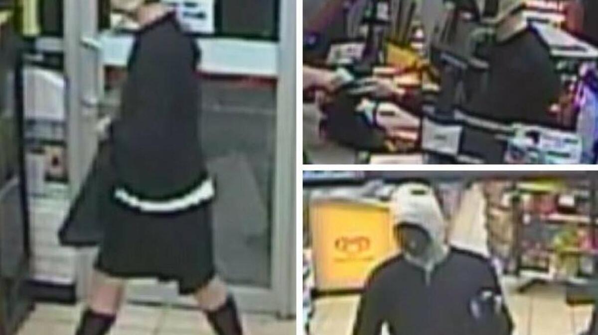 Surveillance cameras caught this suspect robbing a West Columbia convenience story Aug. 10.