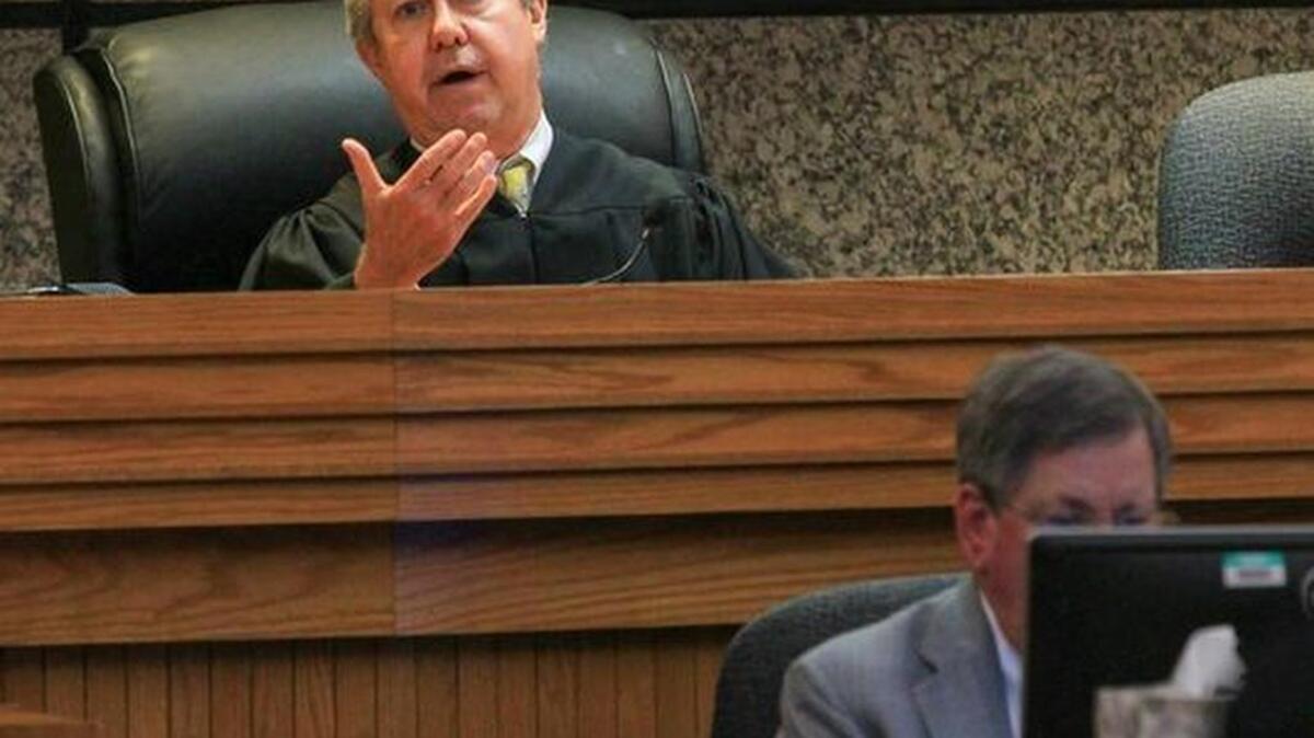Judge Edgar Long Jr. presides over a detention hearing for the 14-year-old suspect in a fatal school shooting in Anderson County last year.