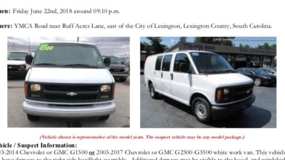 Troopers are searching for a white van they say fatally struck a 19-year-old bicyclist in Lexington County and then fled.