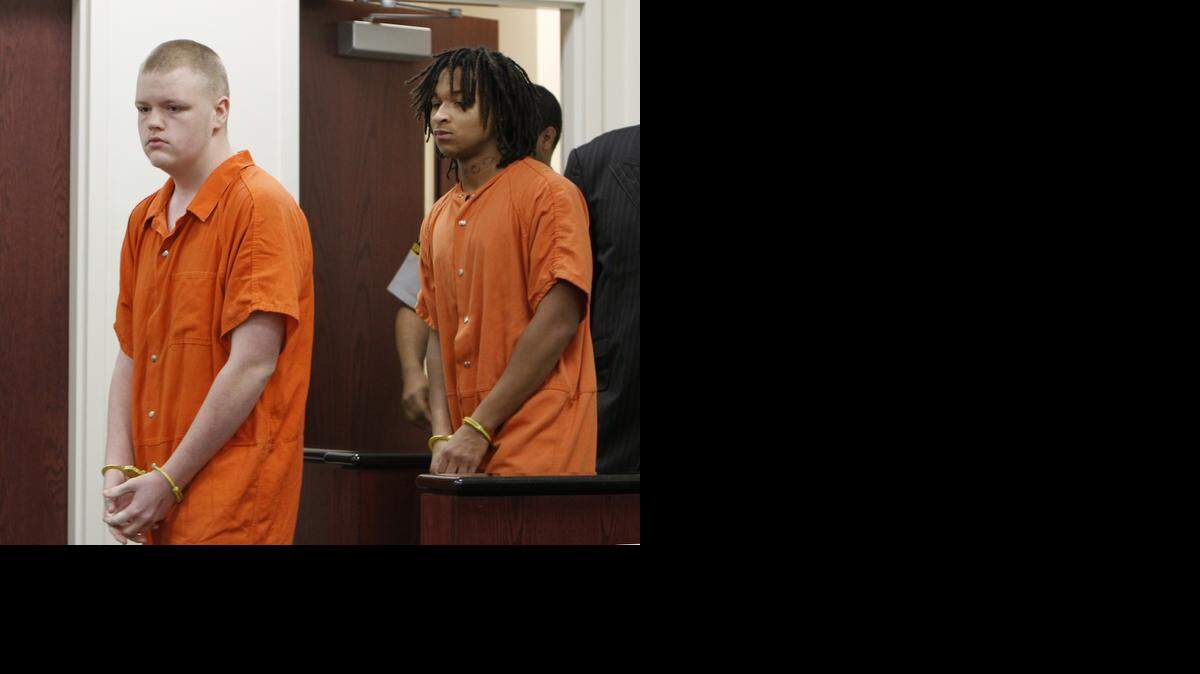 
Clayton Eli Watts, left, and Marqueas Buchanan, right, in court in Chester County in 2013.
