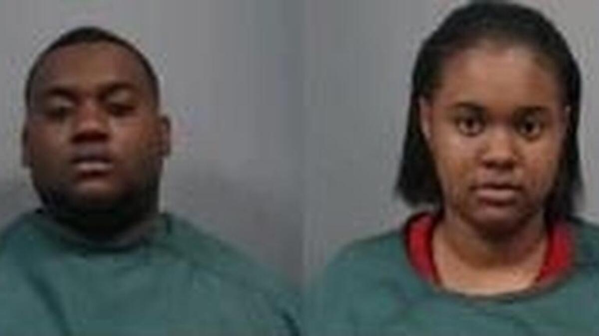 Joshua Mathis, left, and Titilayo Khadija Robinson